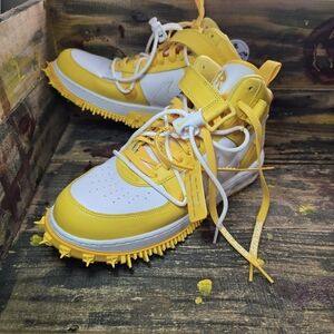 Mens Size 11 Nike Air Force 1 Mid SP White Varsity Maize Sneakers DR0500 101